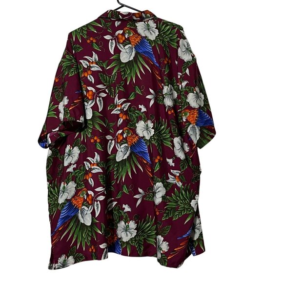 Mens Hawaiian Shirt Size 4XL King Kameha Parrot Floral Print - Picture 6 of 8